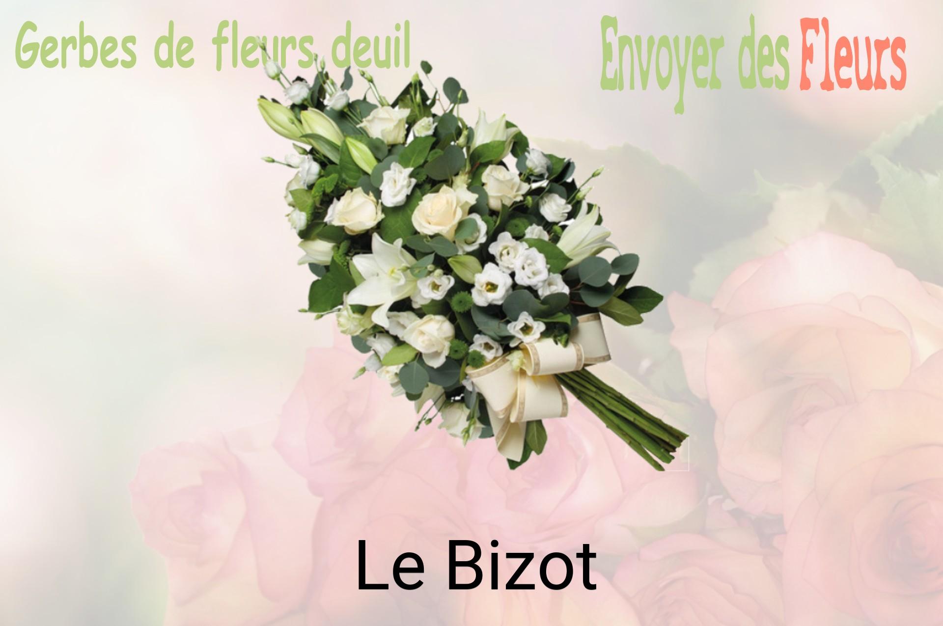 Gerbe de fleurs de deuil livrée à Le Bizot